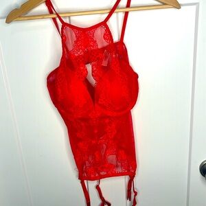 Adore me red Boustier size medium only worn once.